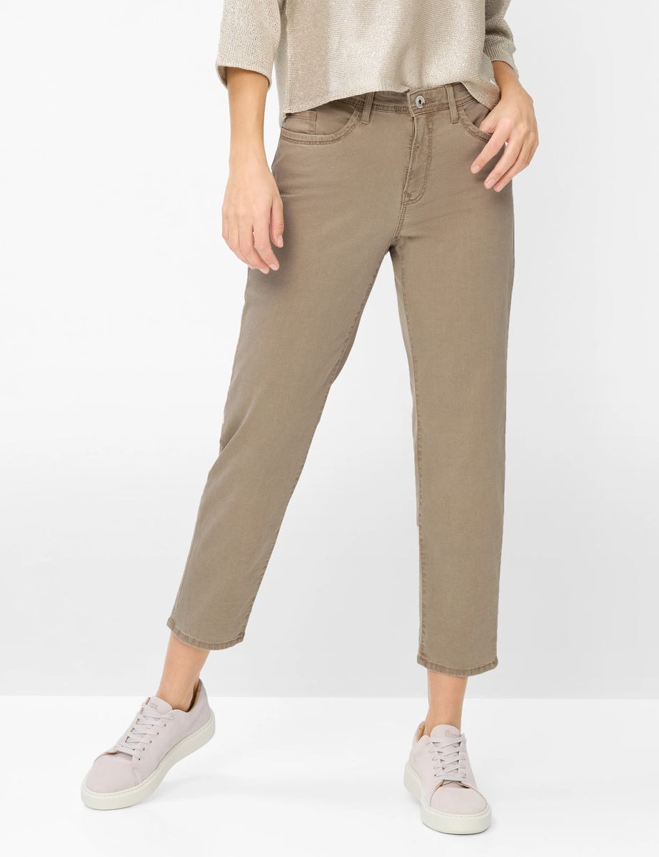 Brax Damen Five-Pocket-Hose Style CAROLA S MOCHA BROWN, denim dunkelbraun, Gr. 36