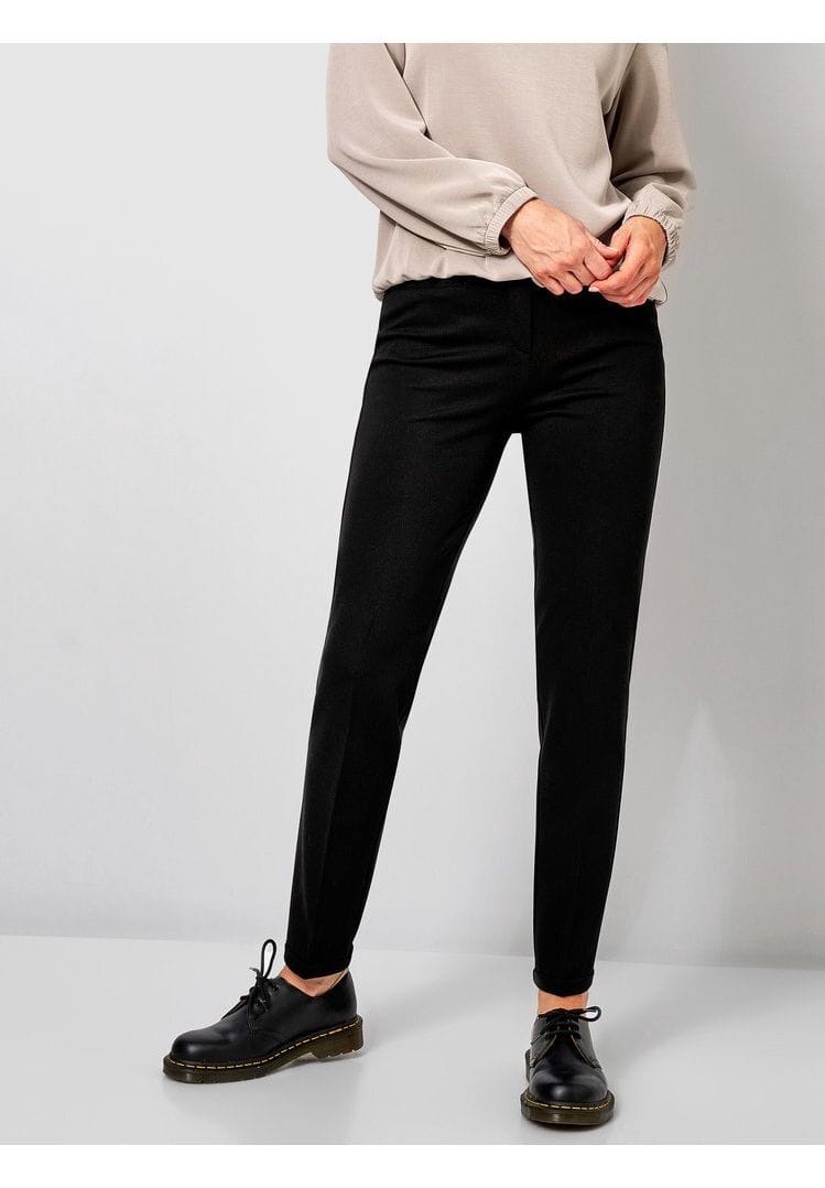 Schlanke Mid-Waist Hose