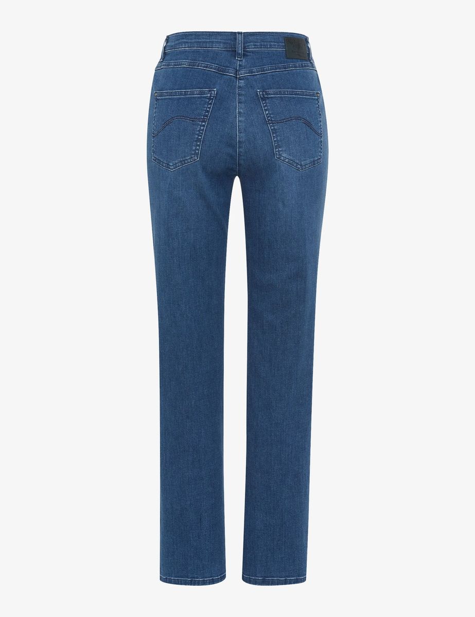 Raphaela by Brax Damen Five-Pocket-Hose Style PATTI STRAIGHT STONED, denim blau, Gr. 36