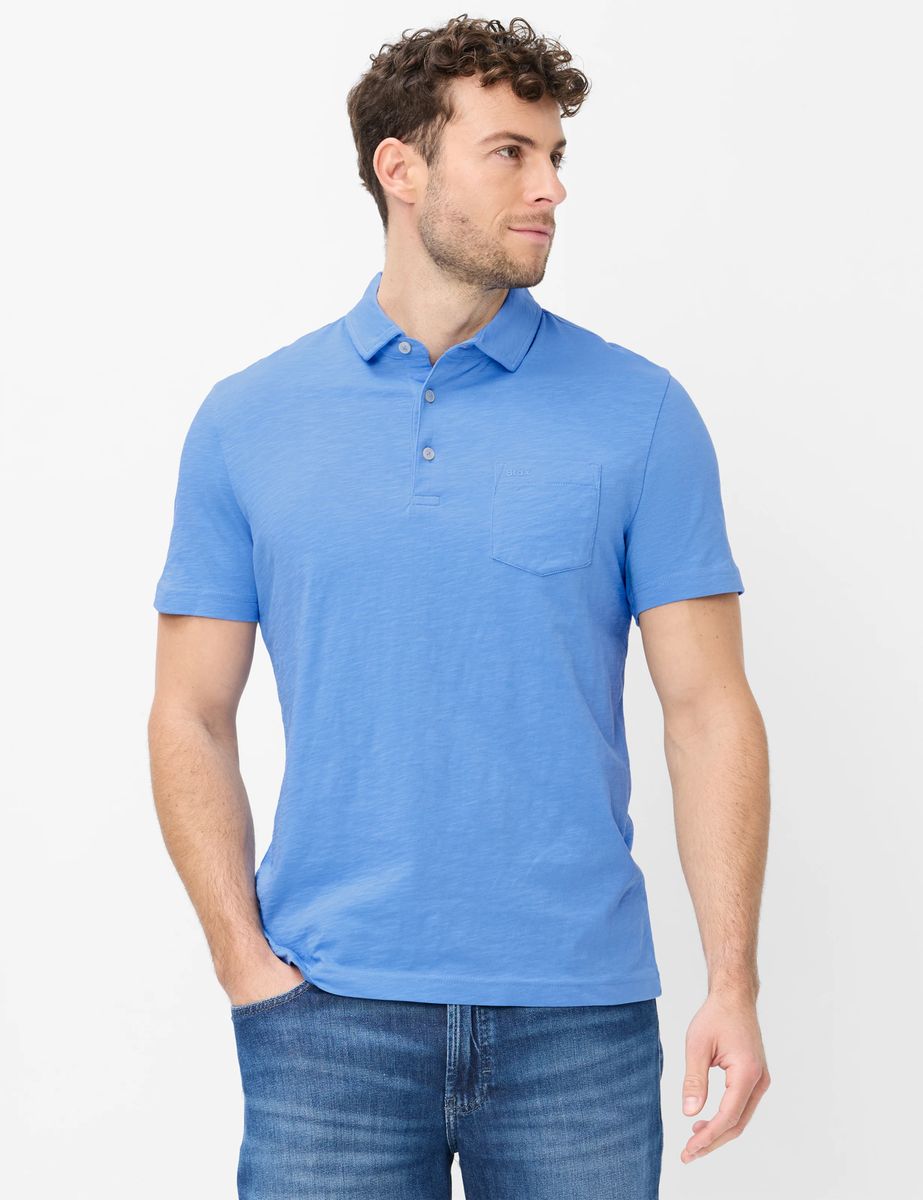 Baumwoll-Poloshirt aus Slub-Garn