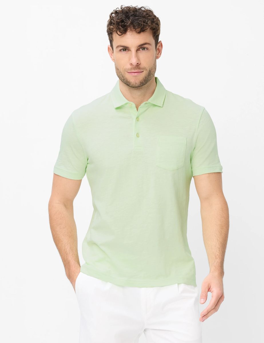 Klassisches Slub-Yarn Poloshirt
