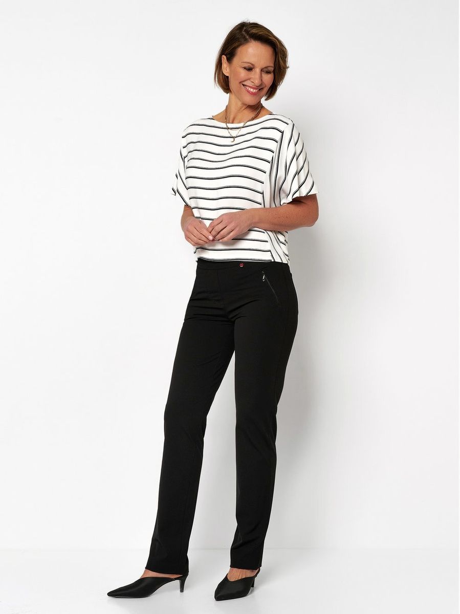 Gerade Hose mit hohem Bund