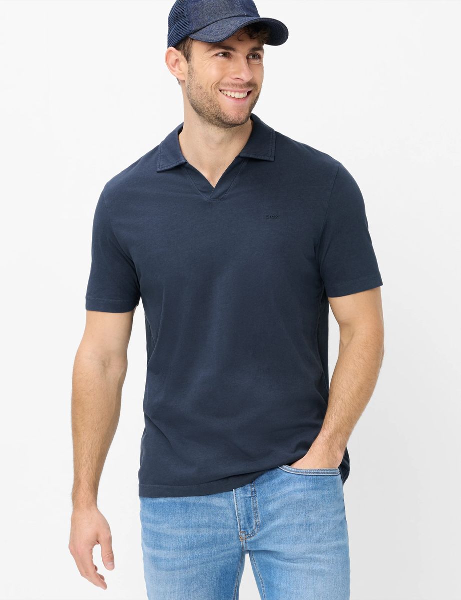 Lässiges Baumwoll-Leinen Jersey-Polo