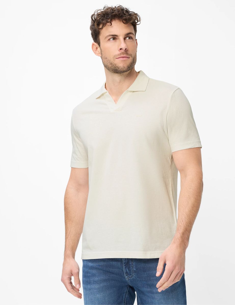 Poloshirt aus Baumwoll-Leinen-Mix