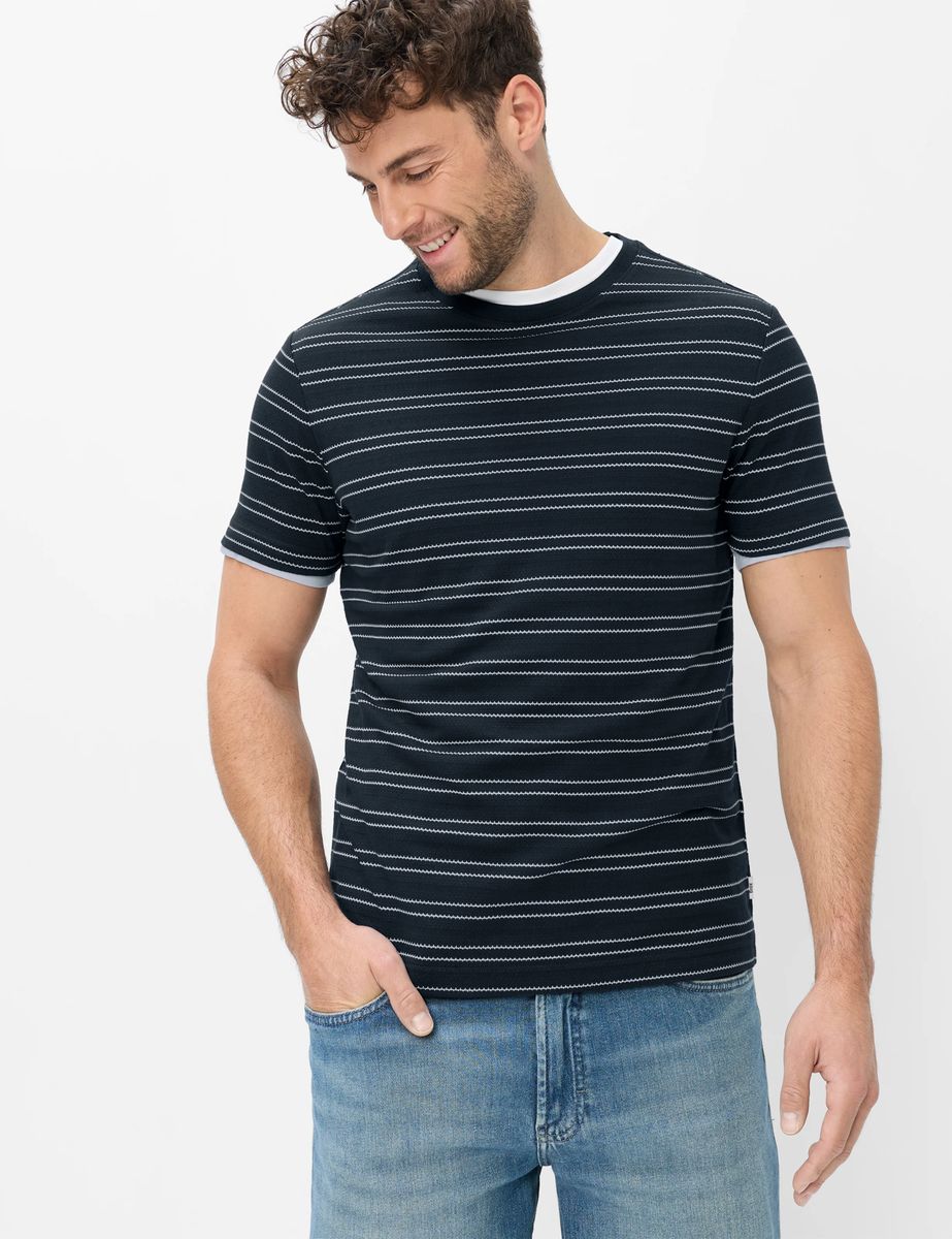 Brax Herren Shirt Style TJADE navy, dunkelblau, Gr. L