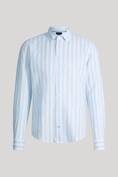 GANT Herren Pit Gestreiftes Hemd Hellblau und Weiß Baumwolle