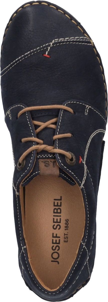 Blauer Nubukleder Schnürhalbschuh