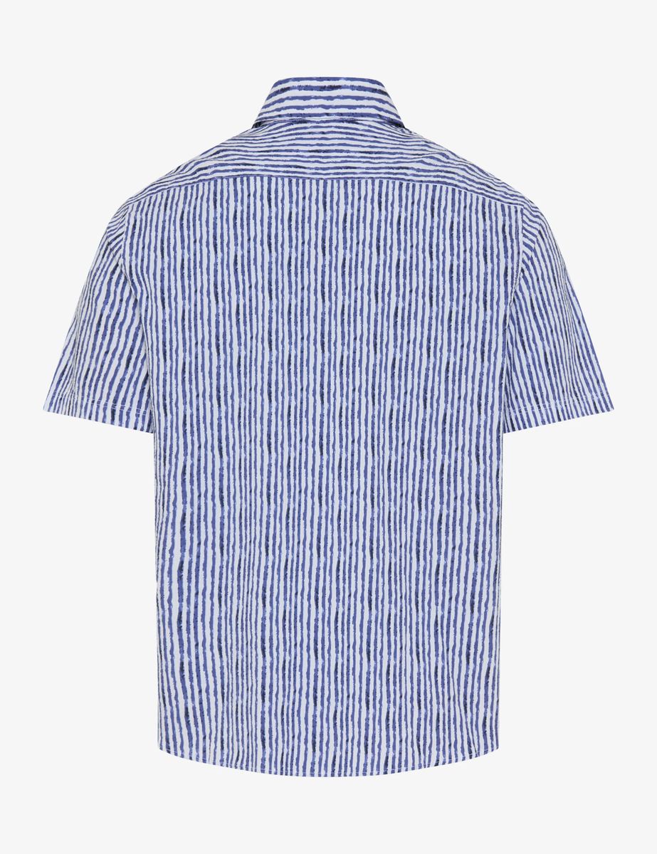 Brax Herren Hemd Style HARDY atlantic, Blau, Gr. L