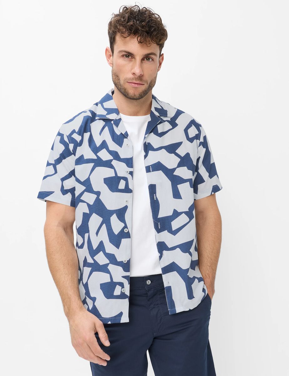 Brax Herren Hemd Style LEO navy, dunkelblau, Gr. L