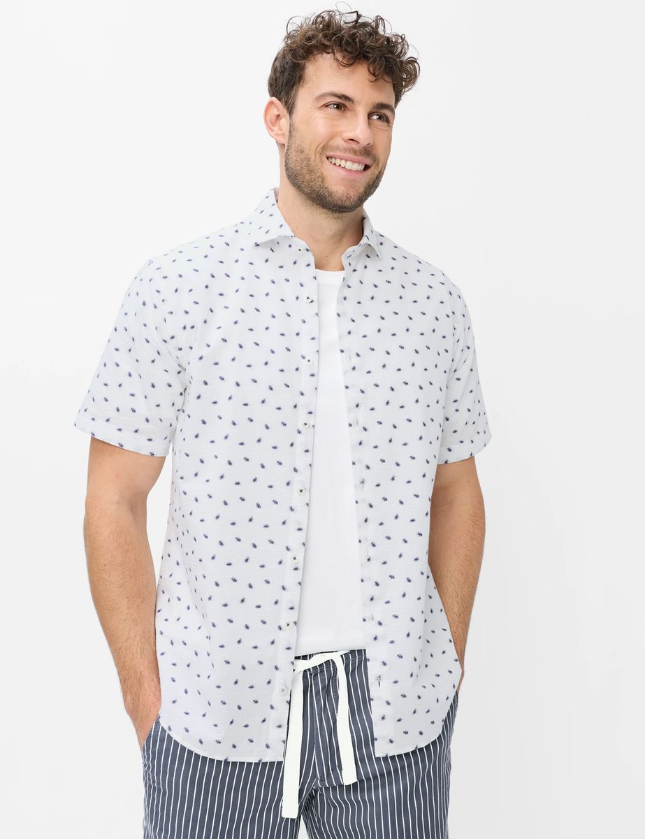 Brax Herren Hemd Style HARDY white, weiß, Gr. L