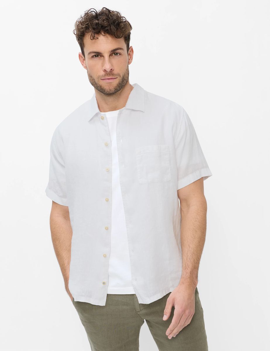 Brax Herren Hemd Style LUKE white, weiß, Gr. L
