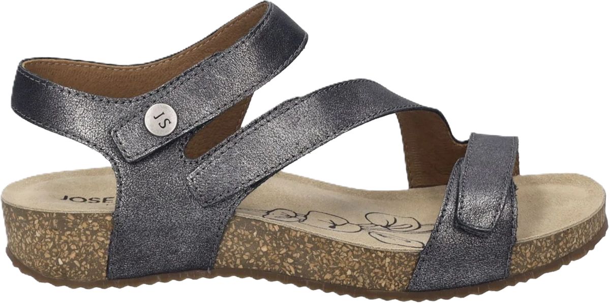 Damen Sandale aus metallischem Leder