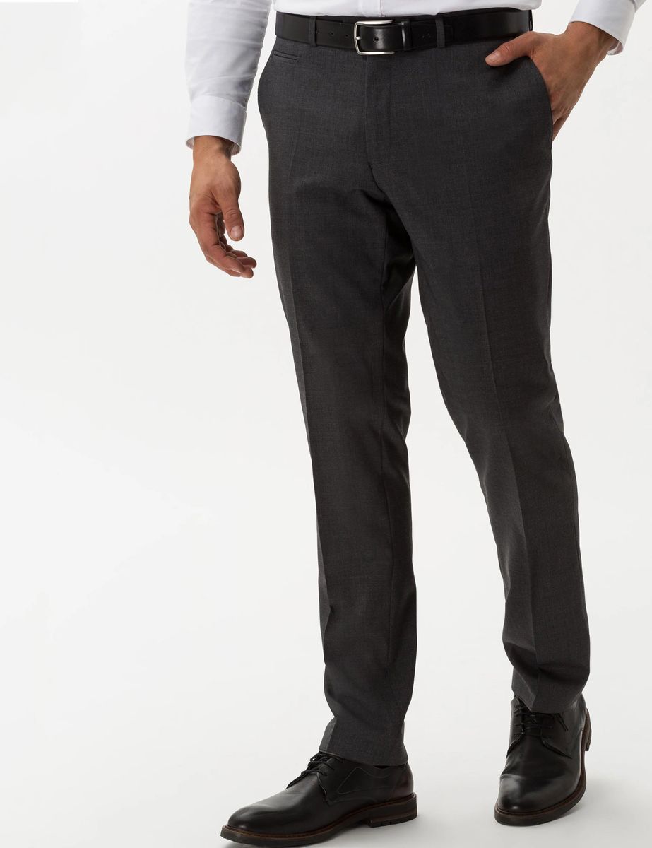 Brax Herren Wollchino Style ENRICO STREET, grau, Gr. 285