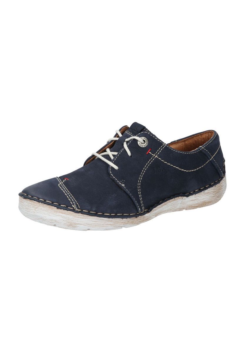 Lässiger Derby-Schuh aus marineblauem Nubukleder