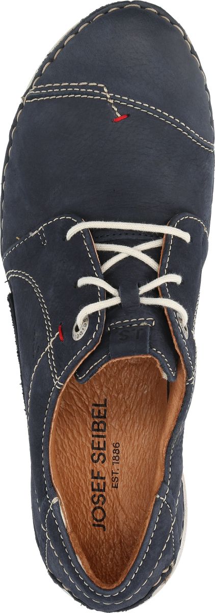 Lässiger Derby-Schuh aus marineblauem Nubukleder
