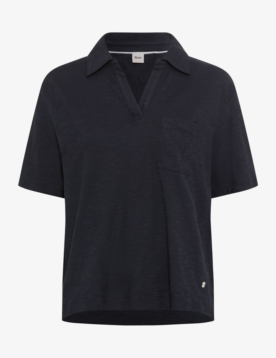 Brax Damen Polo Style CLIA S navy, dunkelblau, Gr. 34