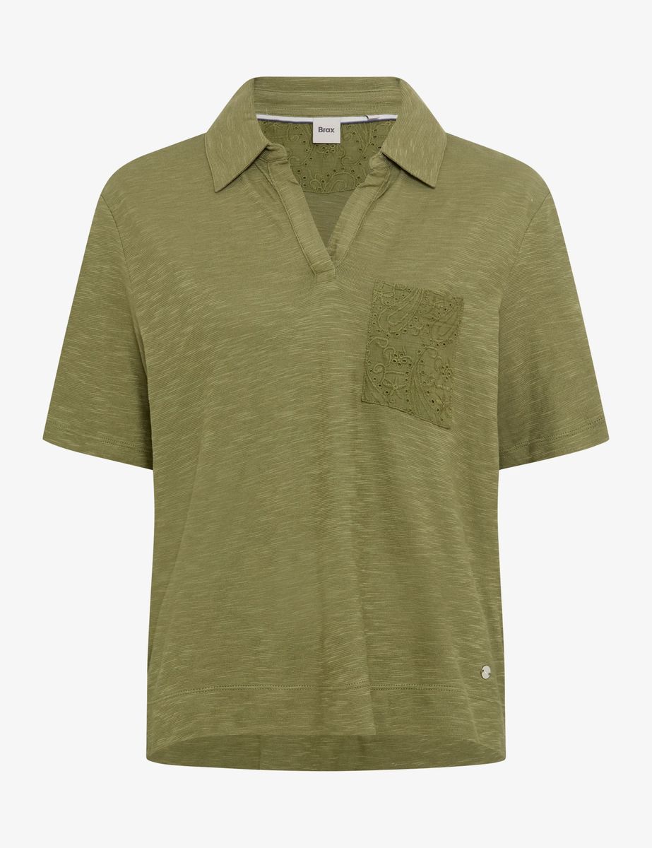 Brax Damen Polo Style CLIA S olivine Grün Oliv, grün - oliv, Gr. 34
