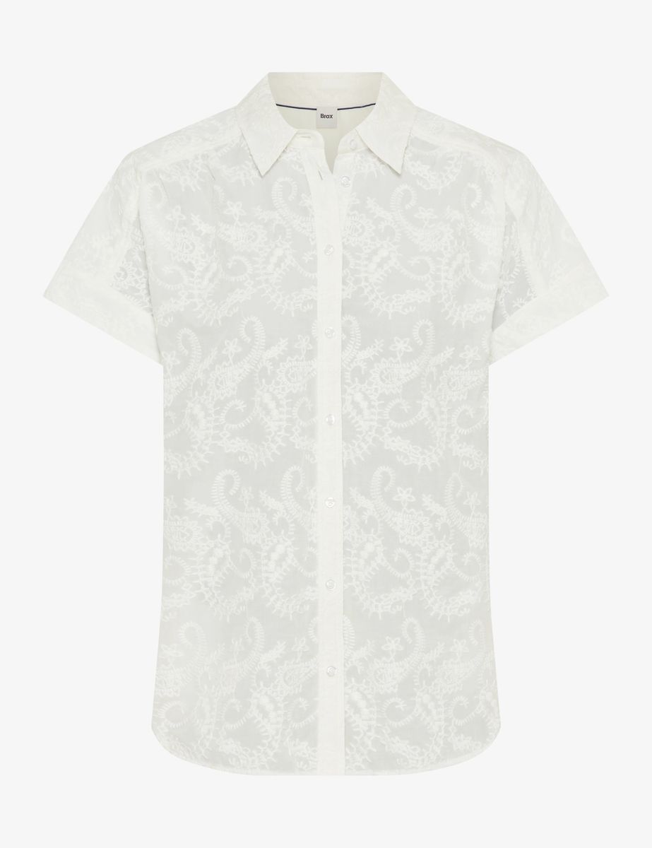 Brax Damen Bluse Style VIV, weiß, Gr. 34