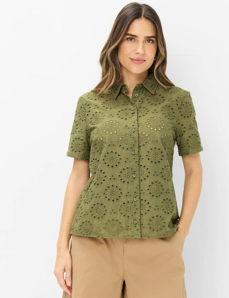 Brax Damen Bluse Style VERA olivine Grün Oliv, grün - oliv, Gr. 32