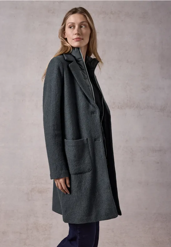 Cecil Damen 2-in-1-Mantel in Grau, Gr: L