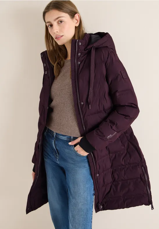 Cecil Damen Mantel mit nahtloser Steppung in Rot, Gr: XL