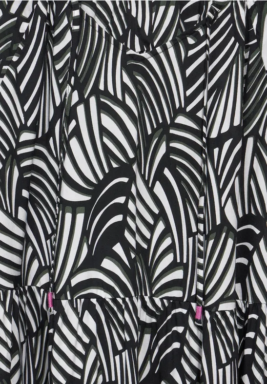 Cecil Damen Tunika Kleid mit Print in Schwarz, Gr: XS