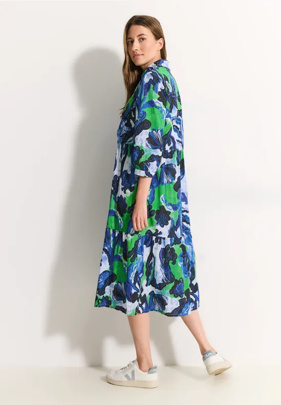 Cecil Damen Midikleid mit Print in Weiß, Gr: XS