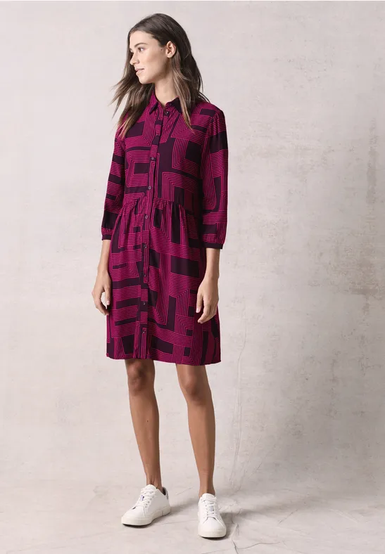Cecil Damen Bedrucktes Kleid in Pink, Gr: XL