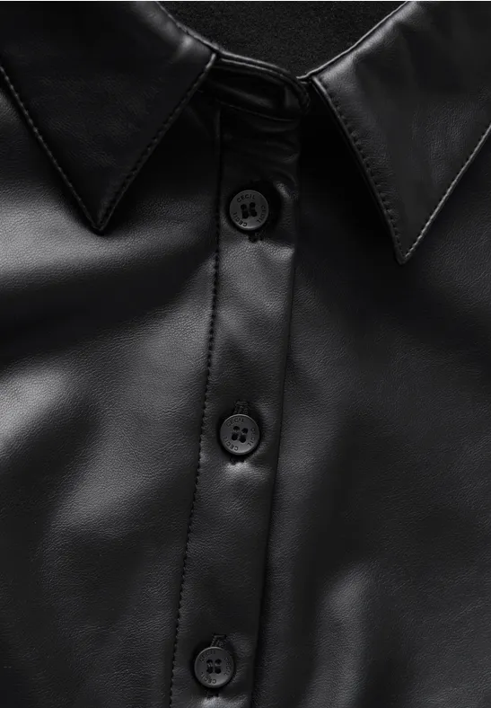 Cecil Damen Kleid im Leder-Look in Schwarz, Gr: L
