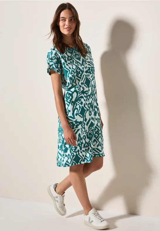 Cecil Damen Gemustertes Kleid in Grün, Gr: XL