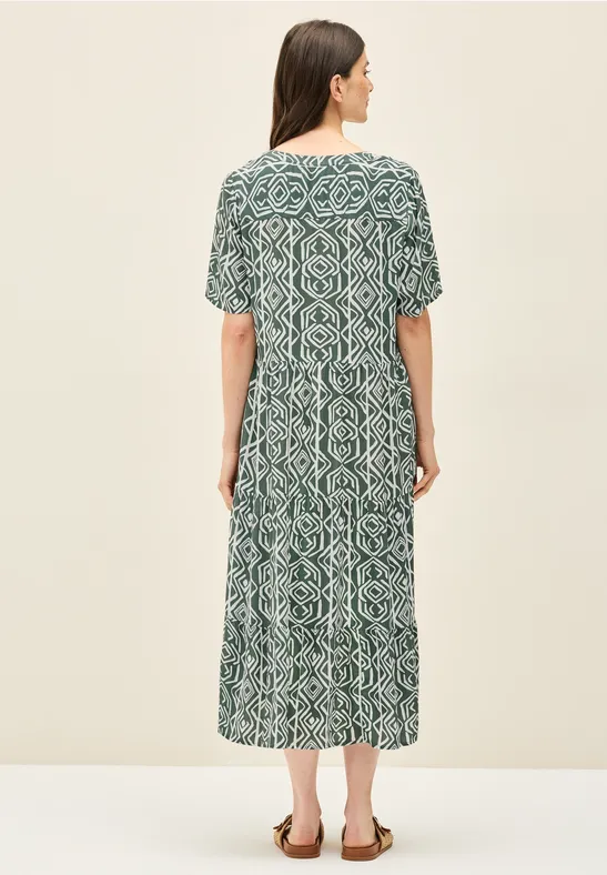 Cecil Damen Kleid mit Volants in Grün, Gr: XXL