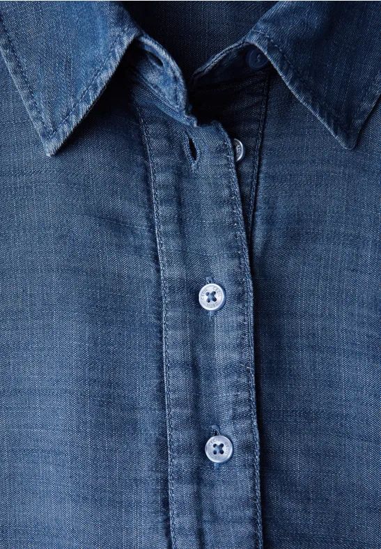 Cecil Damen Lyocell Kleid mit Stickerei in Blau, Gr: XXL