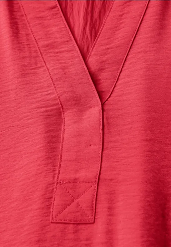 Cecil Damen Strukturkleid in Unifarbe in Rot, Gr: XL
