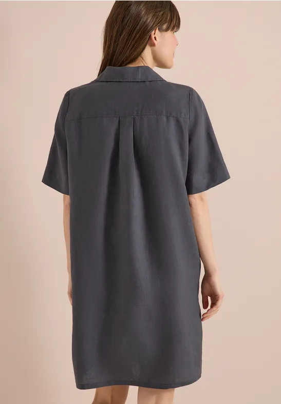 Cecil Damen Knielanges Kleid aus reinem Leinen in Grau, Gr: L