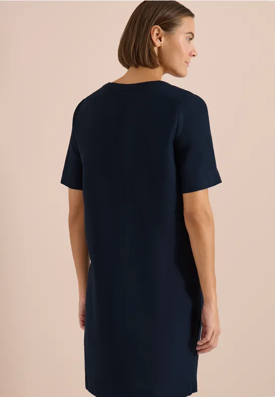 Cecil Damen Knielanges Kleid aus Leinenmix in Blau, Gr: L