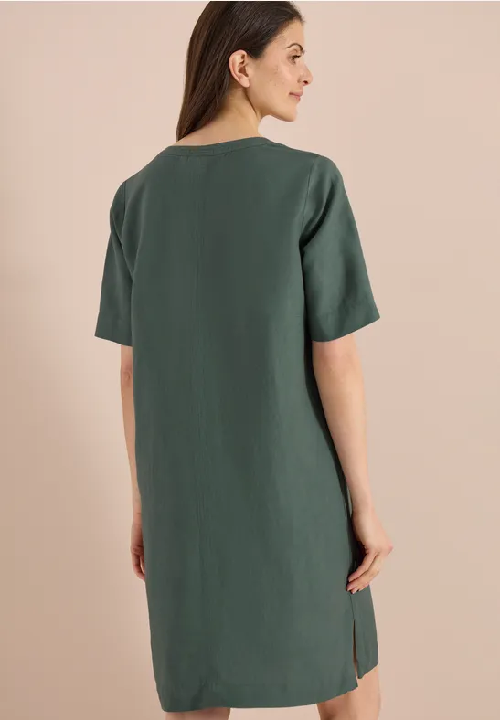 Cecil Damen Knielanges Kleid aus Leinenmix in Grün, Gr: L
