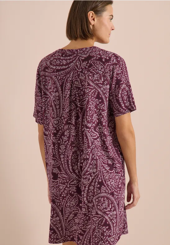 Cecil Damen Knielanges Kleid mit Paisleymuster in Rot, Gr: 3XL