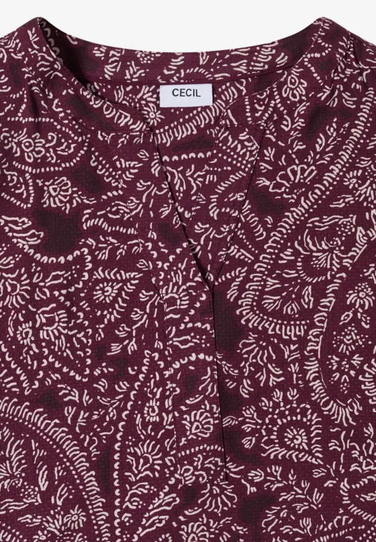 Cecil Damen Knielanges Kleid mit Paisleymuster in Rot, Gr: 3XL
