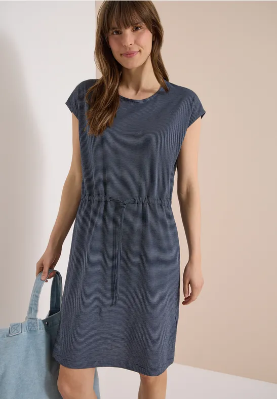 Cecil Damen Knielanges Kleid aus Jersey in Blau, Gr: 3XL