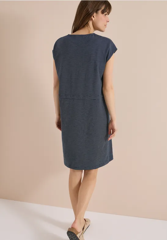 Cecil Damen Knielanges Kleid aus Jersey in Blau, Gr: 3XL