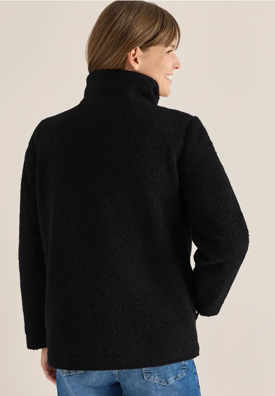 Cecil Damen Kuschelige Jacke mit Details in Schwarz, Gr: M