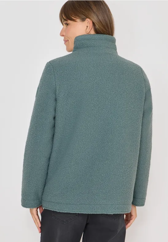 Cecil Damen Kuschelige Jacke mit Details in Grün, Gr: L