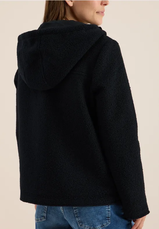 Cecil Damen Kurze Wolloptik-Jacke in Blau, Gr: M