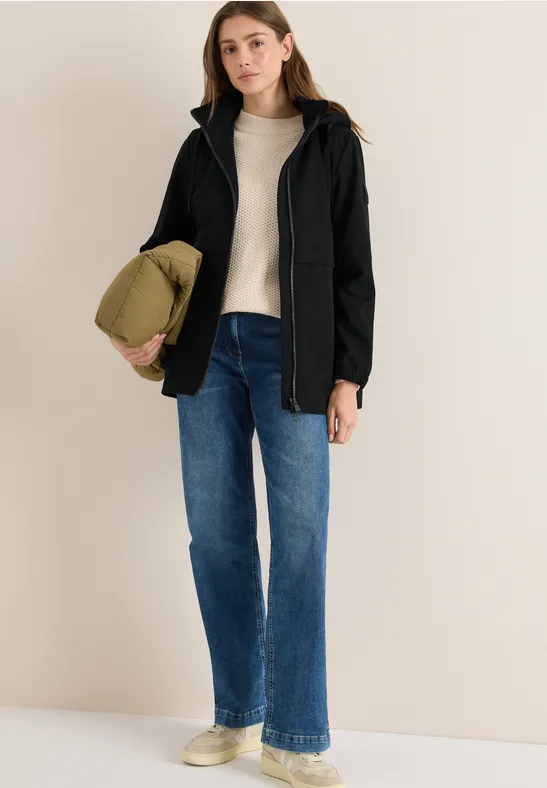 Cecil Damen Kurze Trench Jacke in Schwarz, Gr: XS