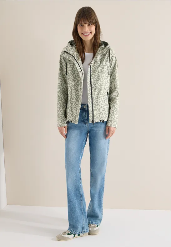 Cecil Damen Windbreaker mit Hoodie in Grün, Gr: L