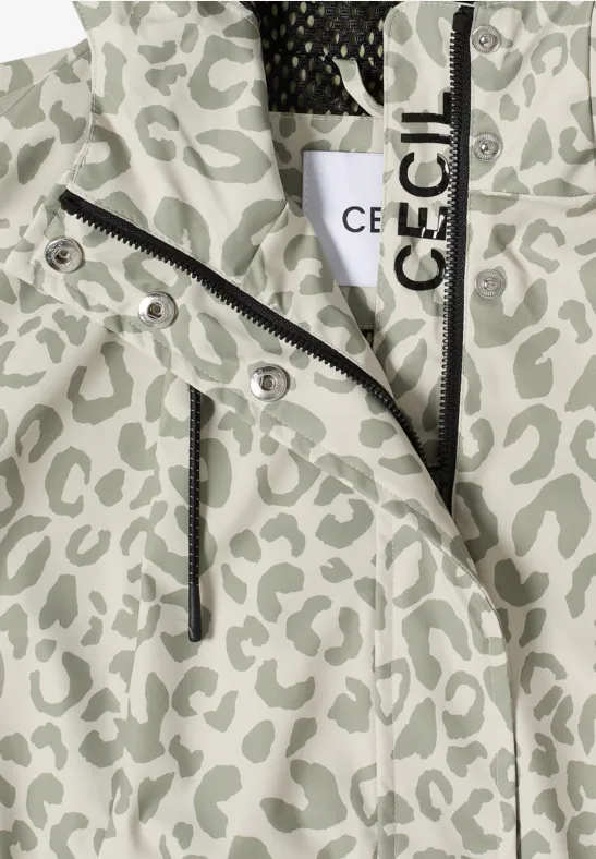 Cecil Damen Windbreaker mit Hoodie in Grün, Gr: L