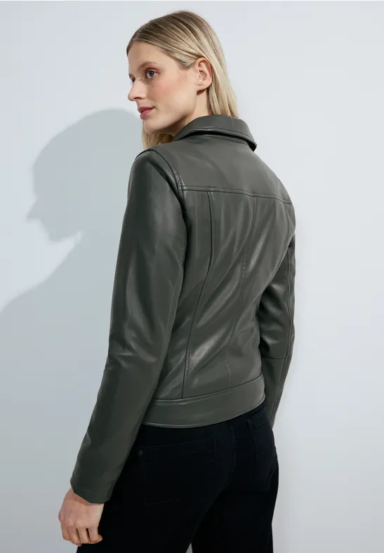 Cecil Damen Coole Bikerjacke in Grün, Gr: XS