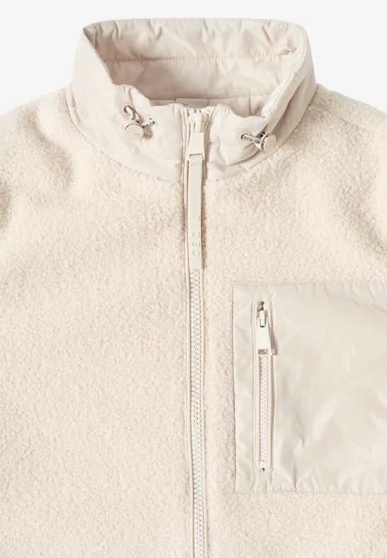 Cecil Damen Teddy Jacke mit Details in Weiß, Gr: XS
