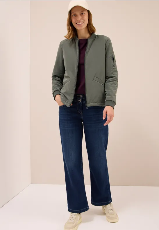 Cecil Damen Matter Soft Touch Blouson in Grün, Gr: XS