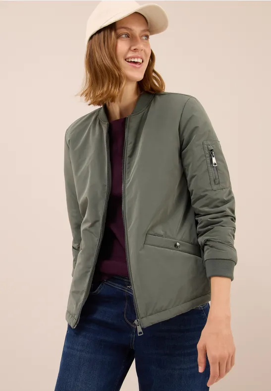 Cecil Damen Matter Soft Touch Blouson in Grün, Gr: XS